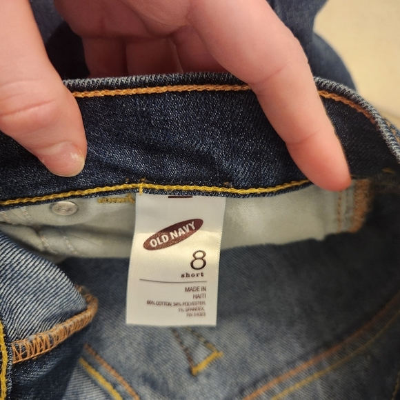Womens Old Navy Dark Wash Blue Jeans Straight Leg Size 8 S The Flirt 31" W #C55 - Picture 4 of 7